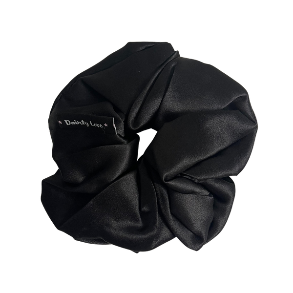 Galaxy Black Silk Hair Scrunchie