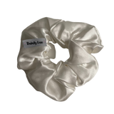 Marshmallow White Silk Hair Scrunchie